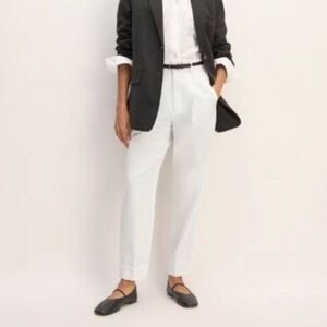 Everlane The Draper Tapered Pant in Buttersmooth White